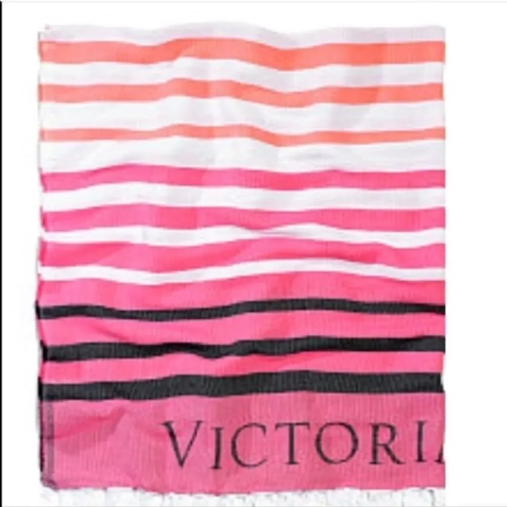 Victoria’s Secret Fringe 50X60 Cotton Beach Blanket NEW